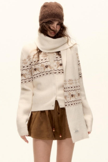 Fair Isle Wool Cardigan Set-Up