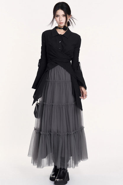 Romantic Halloween Flared Sleeve Shirt