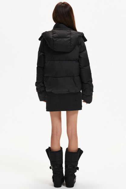 Hooded White Duck Down Jacket