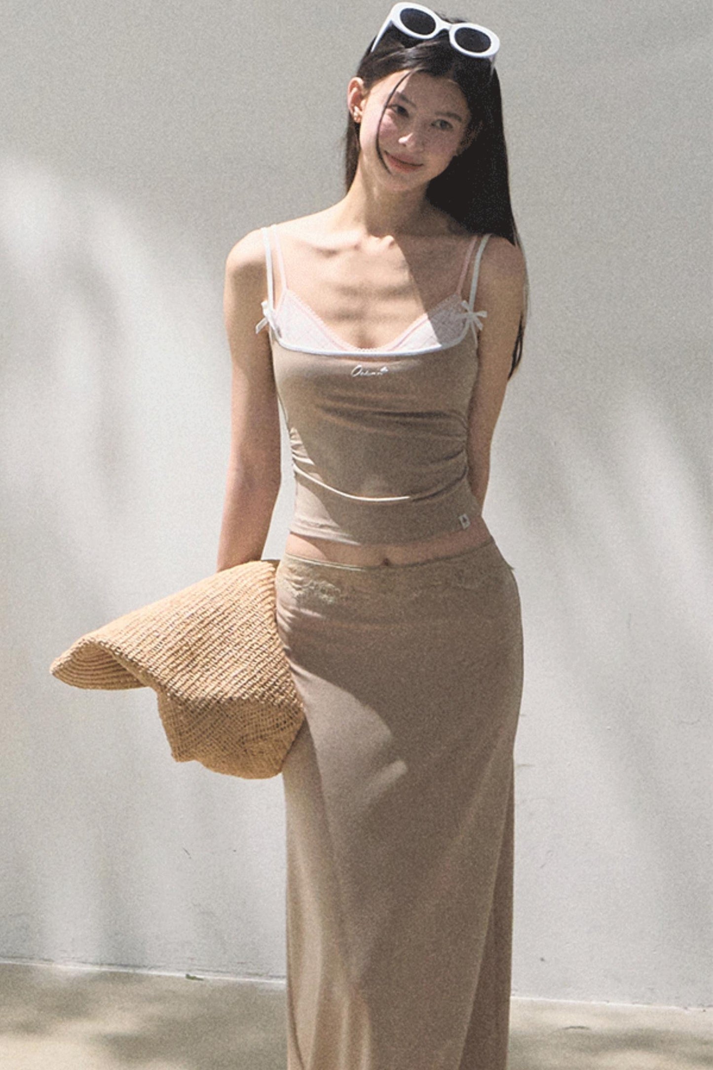 Stretch Chambray Camisole Set