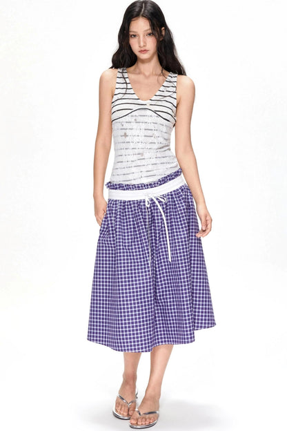 Chic Striped Lace Camisole