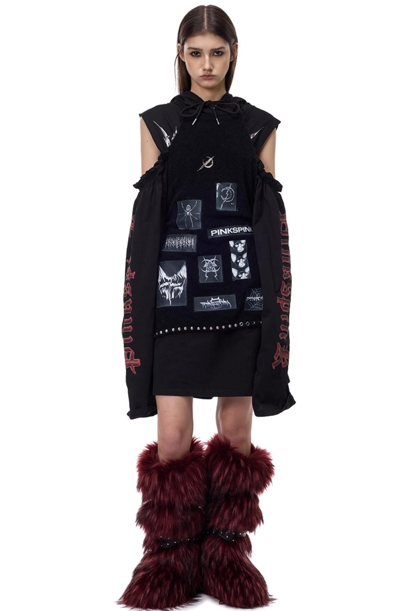 Electric Moon Off-Shoulder Dress