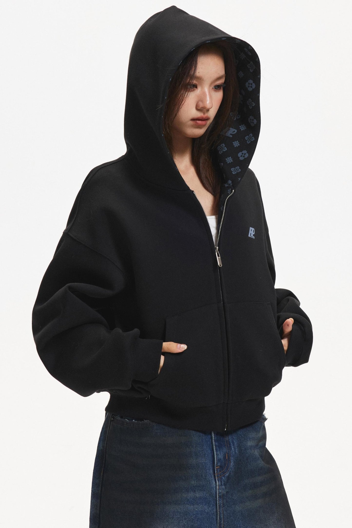 American-Style Hooded Zip Jacket