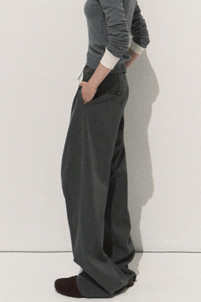 Linear Drape Slacks Pants