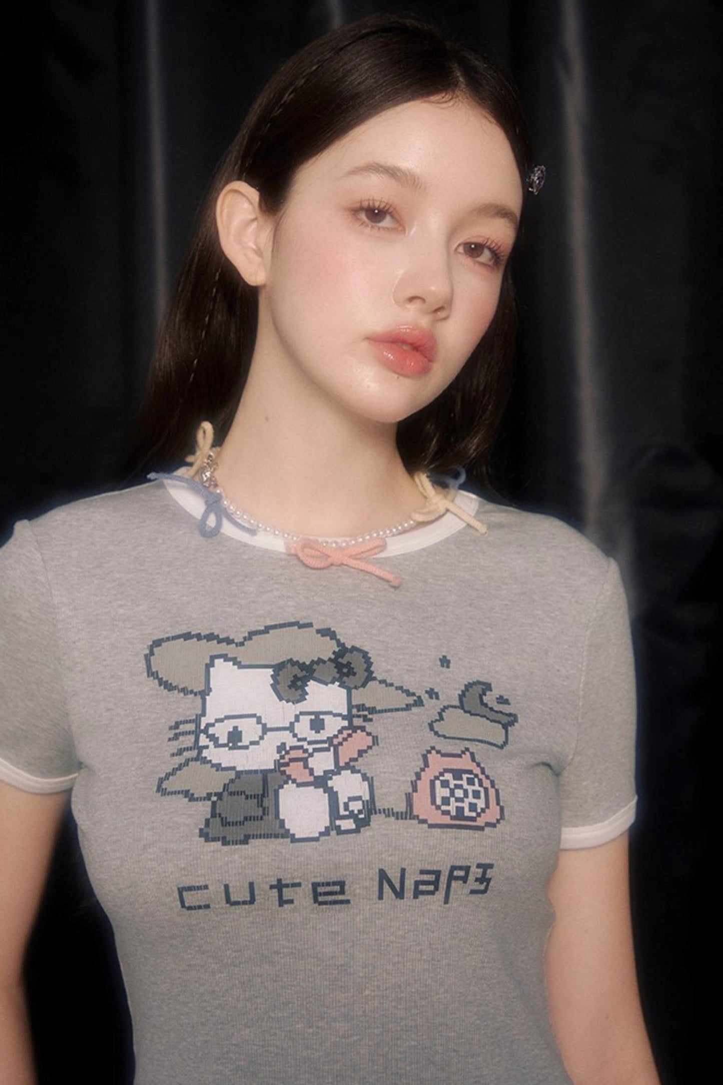 Original Cartoon Print Crop Top