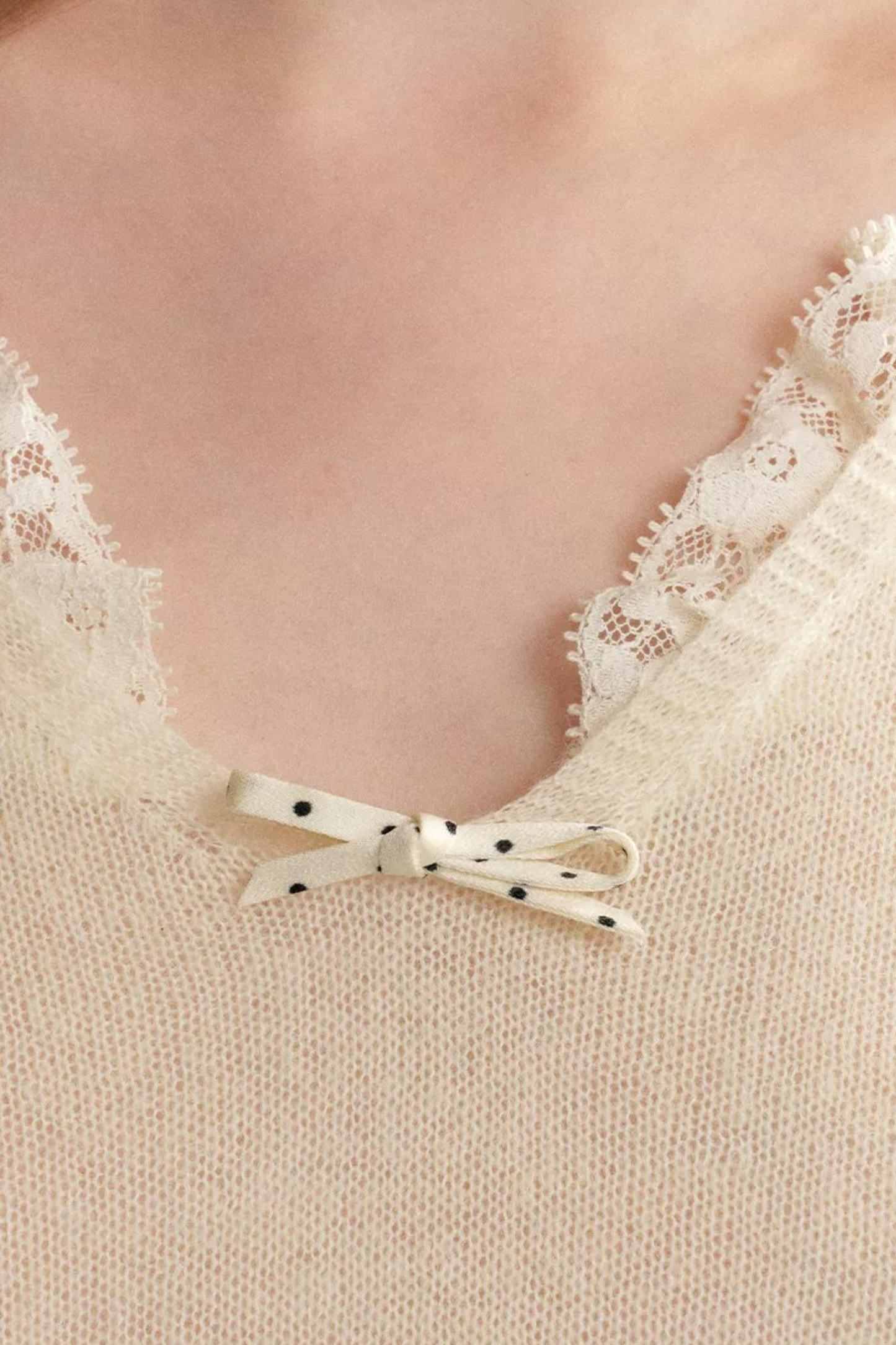 Lace-Tiered Knit Top Set-Up