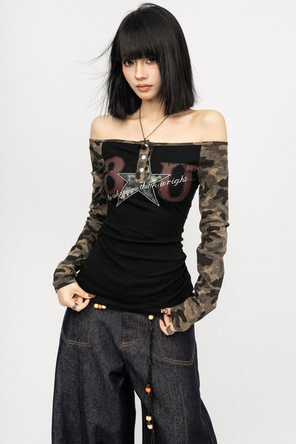 Vintage Camo Stitch T-Shirt