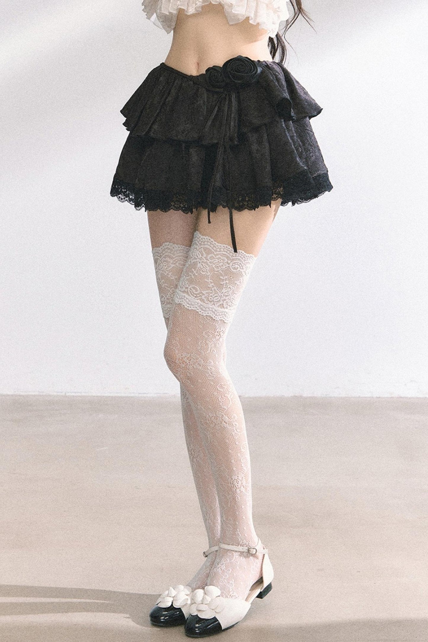 Floral Lace Bustier Skirt