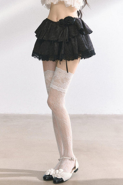 Floral Lace Bustier Skirt