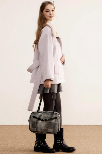 Woolen Mid-Length Winter Plush Wool Coat