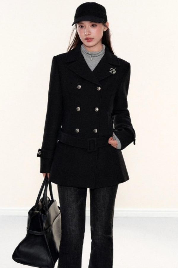 Woolen Lapel Coat