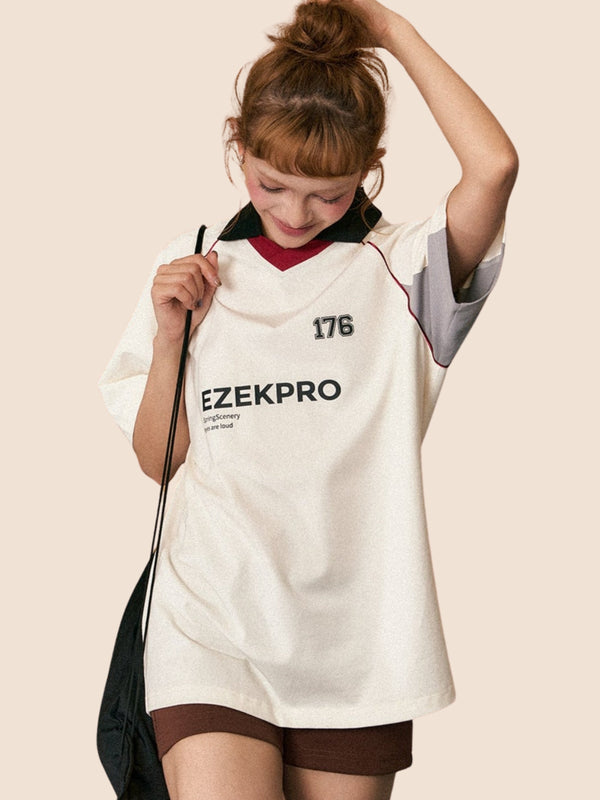 American Retro Stitched Polo Top