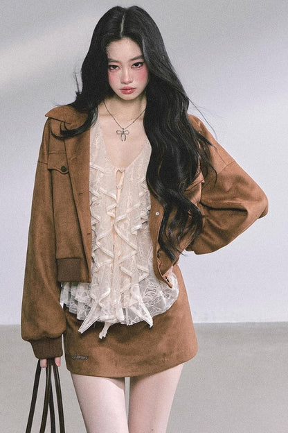 Coffee Shade Long Sleeve Top