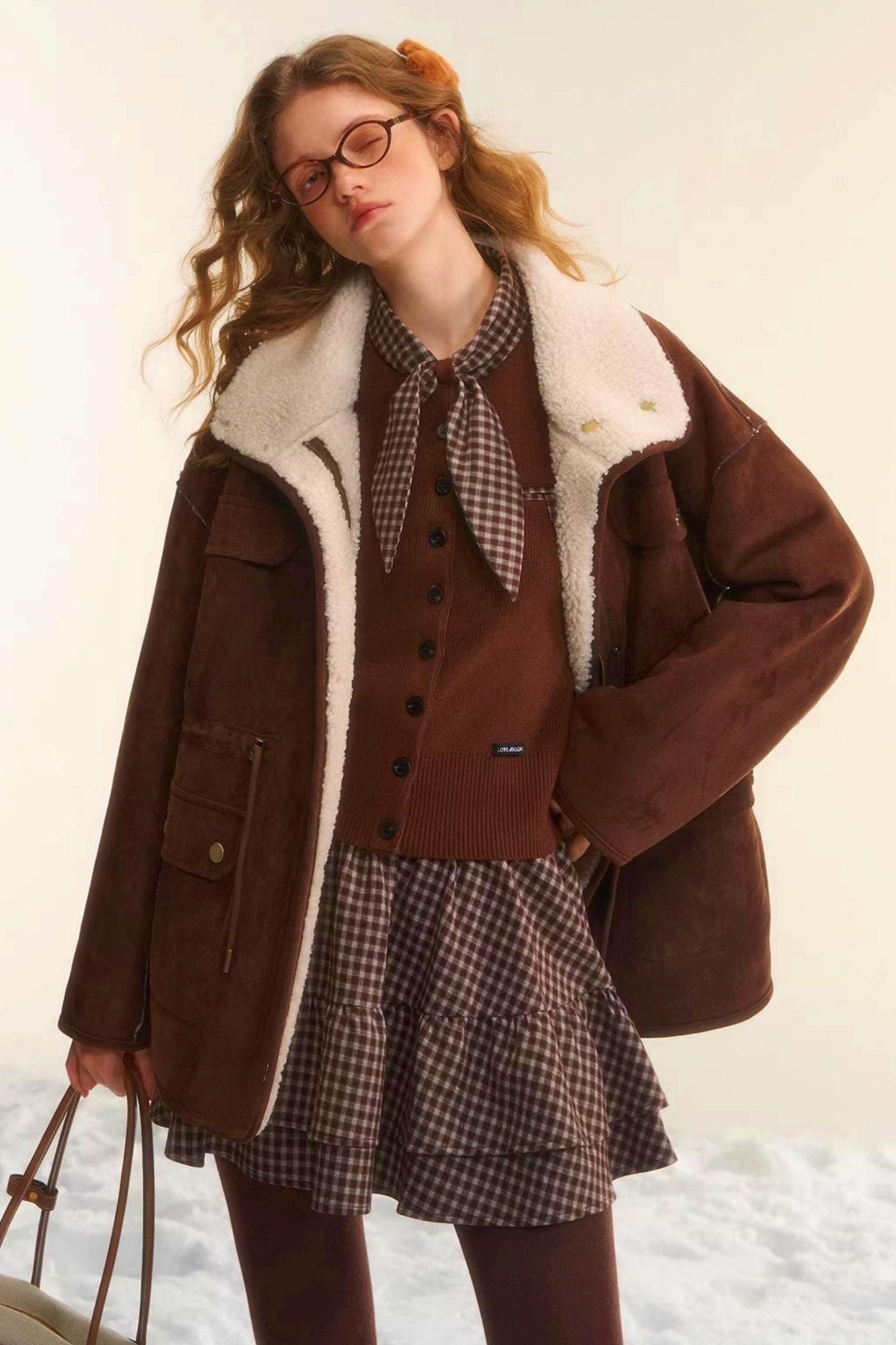 Reversible Lamb Wool Biker Jacket