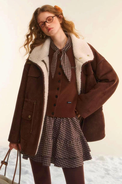 Reversible Lamb Wool Biker Jacket