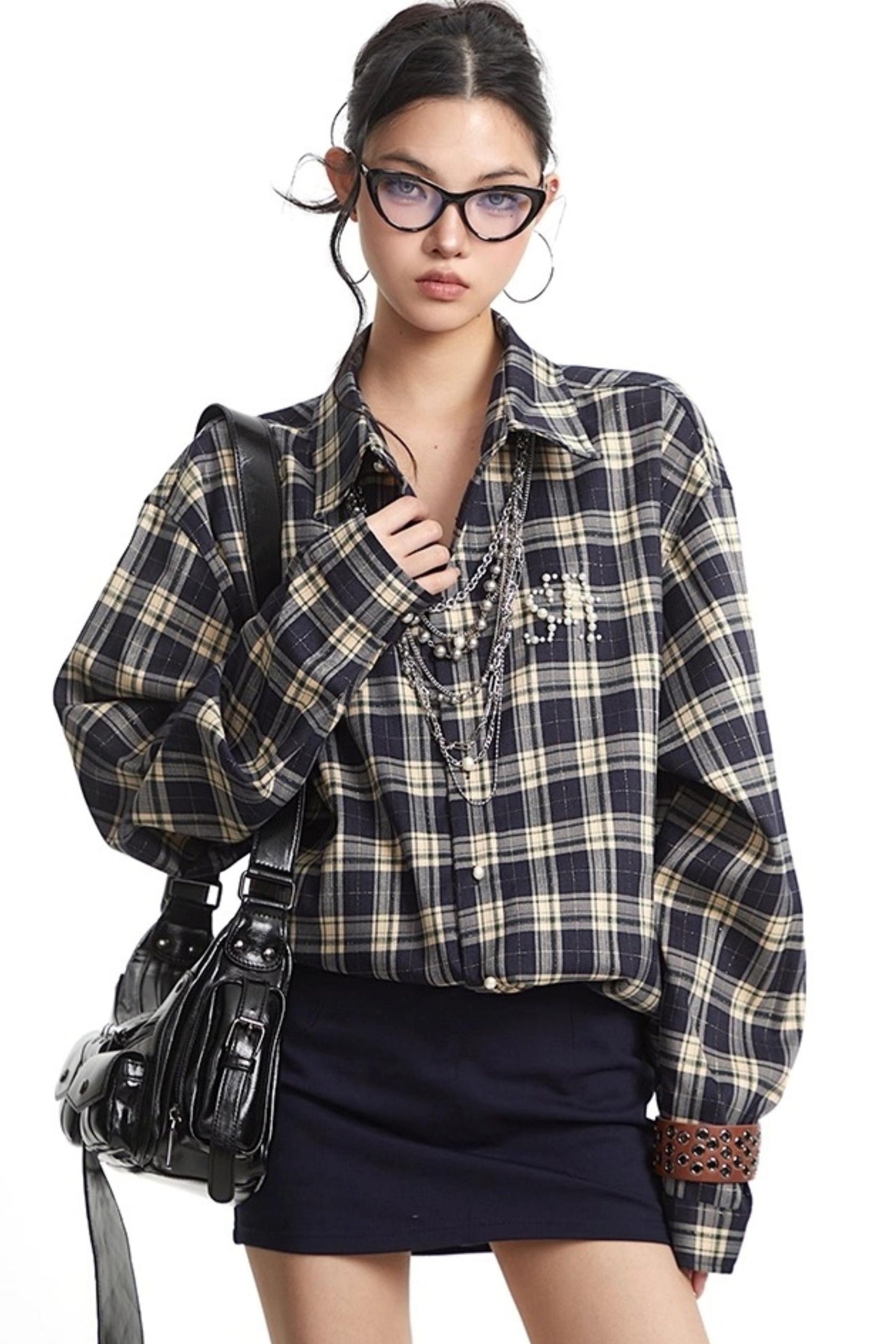 Vintage Pearl Letter Shirt