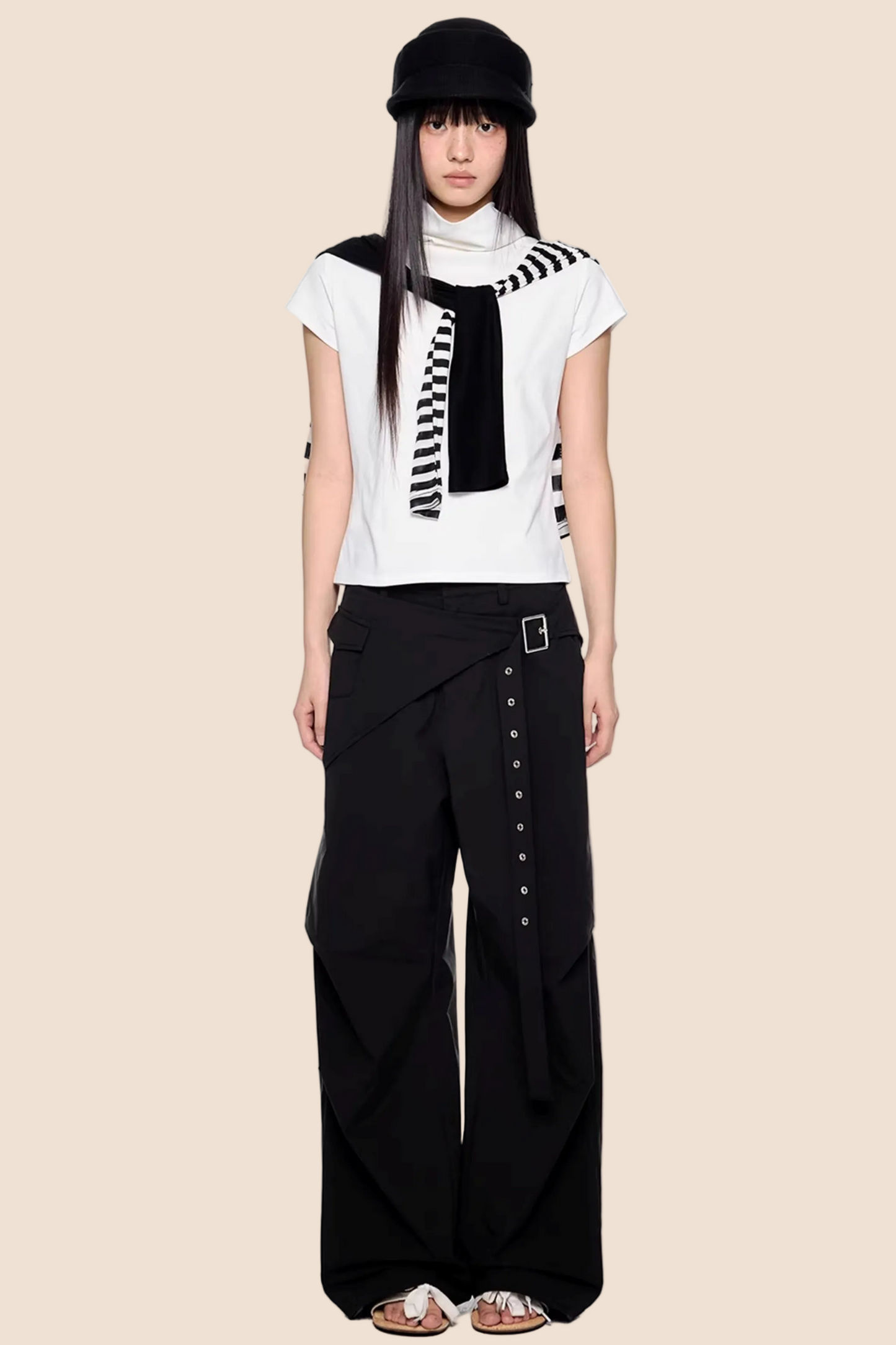 Retro High-Neck Summer Top