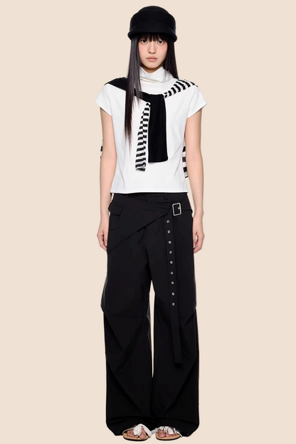 Retro High-Neck Summer Top