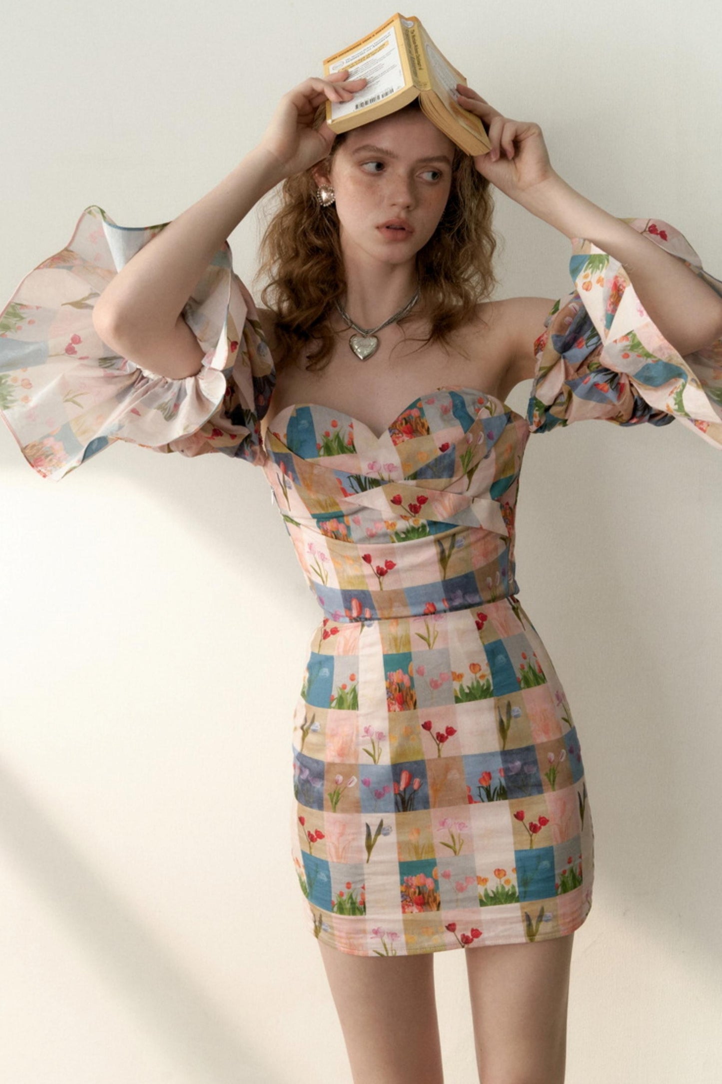 Vibrant Tulip Fitted Dress