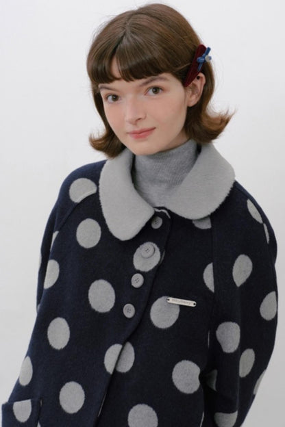 Vintage Polka Dot Woolen Jacket