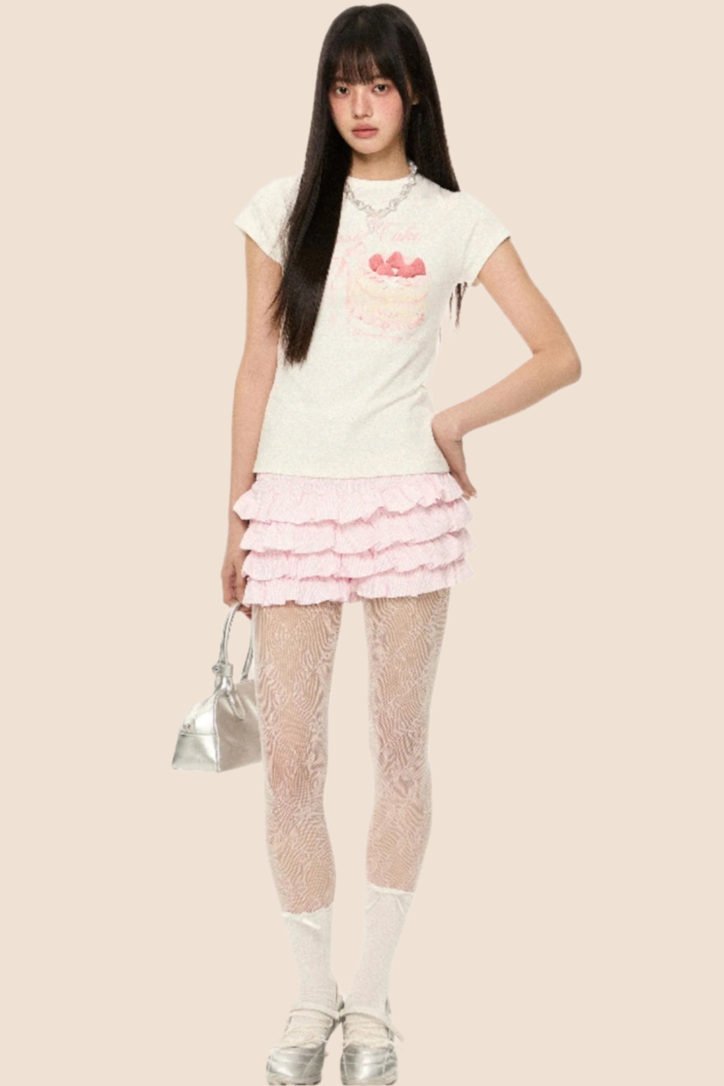 French Fluffy High-Waist Skirt