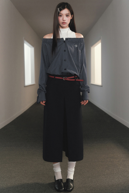 Off-Shoulder Slimming Blouse Set-Up