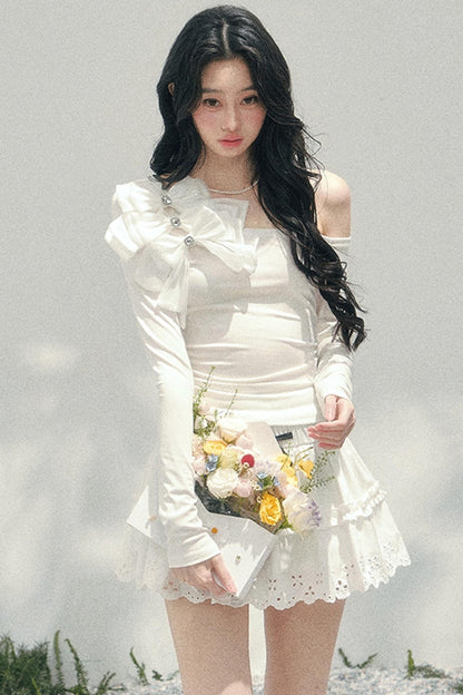 Morning Mist Off-Shoulder Top