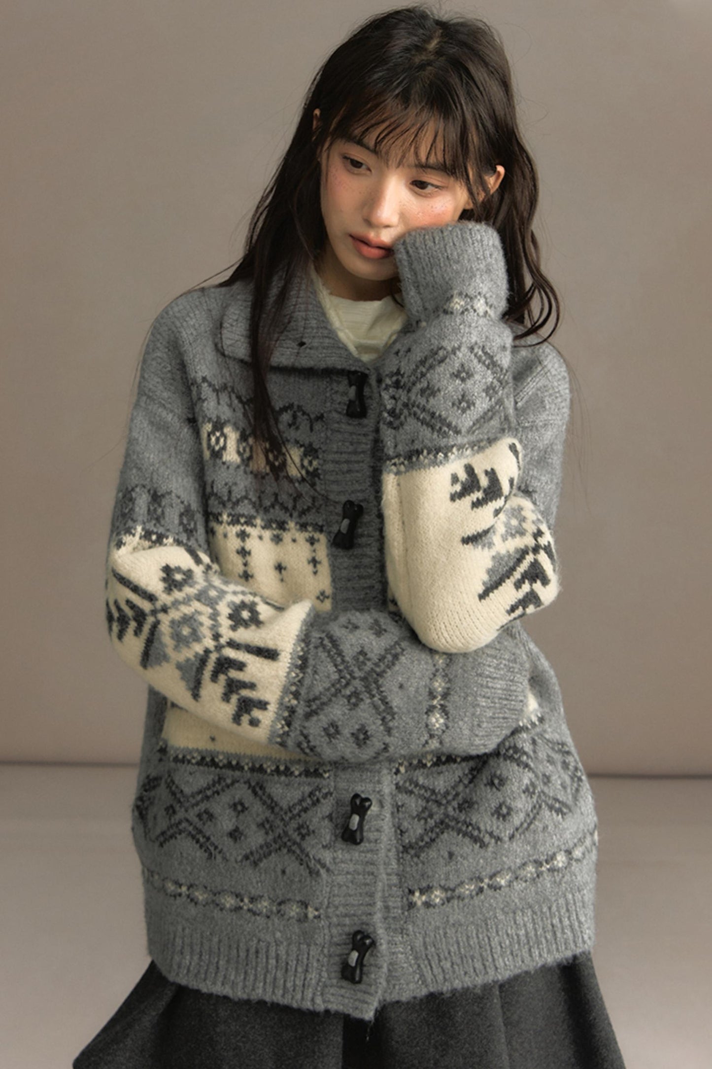 Vintage Lapel Cardigan