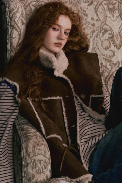 Reversible Fur Suede Vest Jacket