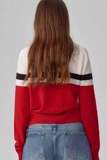 Red Striped Wool Sweater