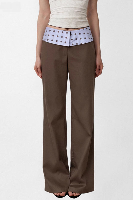 Polka Dot Pleated Pants