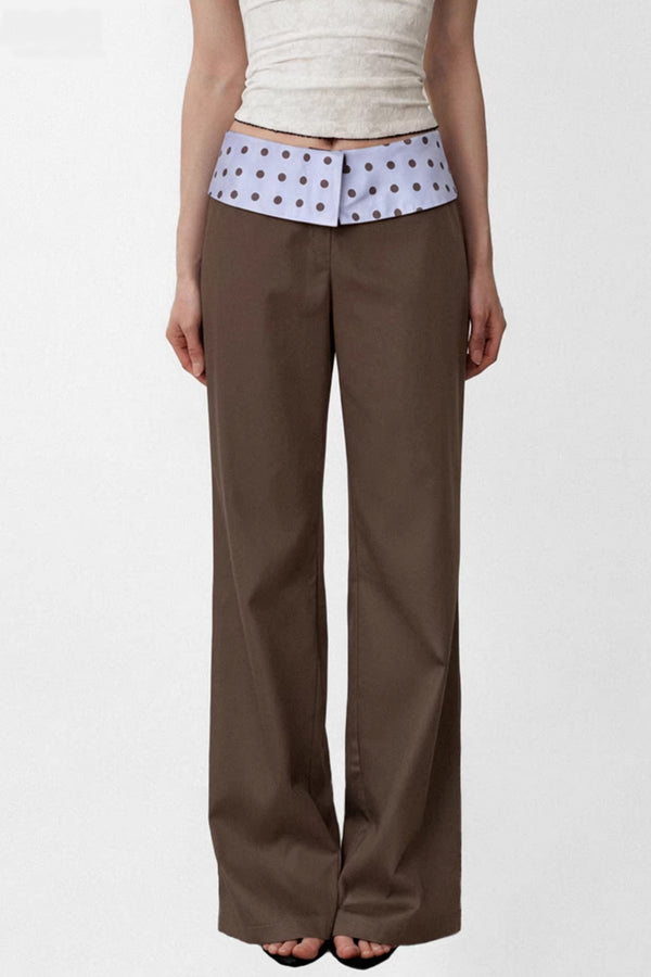 Polka Dot Pleated Pants