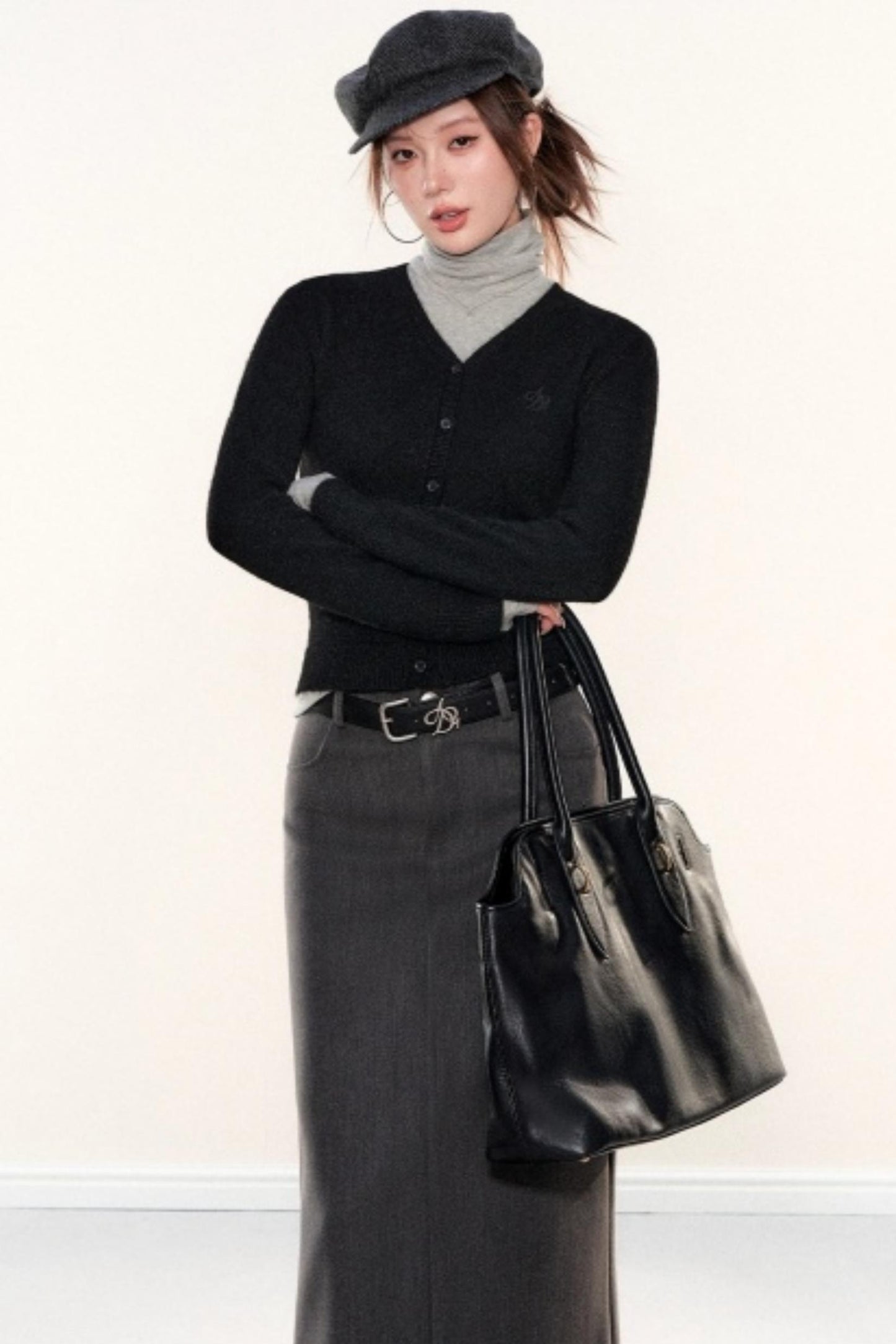 Slim-Fit Knitted Cardigan