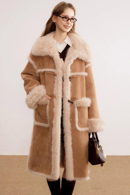 Suede Warm and Thickened Fur Coat