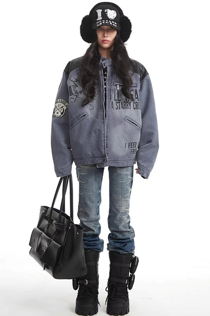 American Retro Blue Denim Jacket