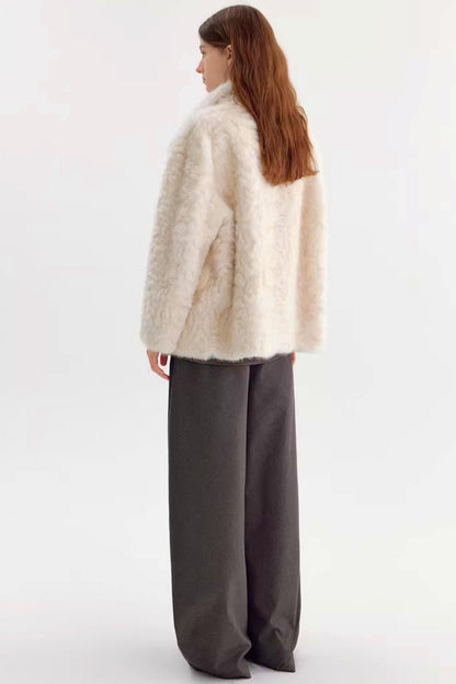 텍스처 에코 퍼 코트