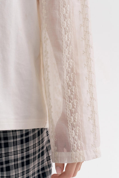 Puppy Painted Tencel Long-sleeve T-shirt