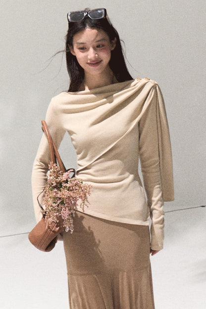 Ancient Shrine Long Sleeve Knit Top