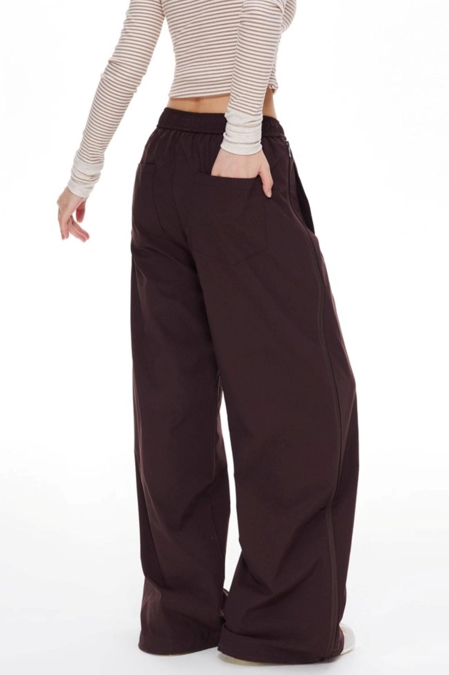 Striped Wide-leg Pants