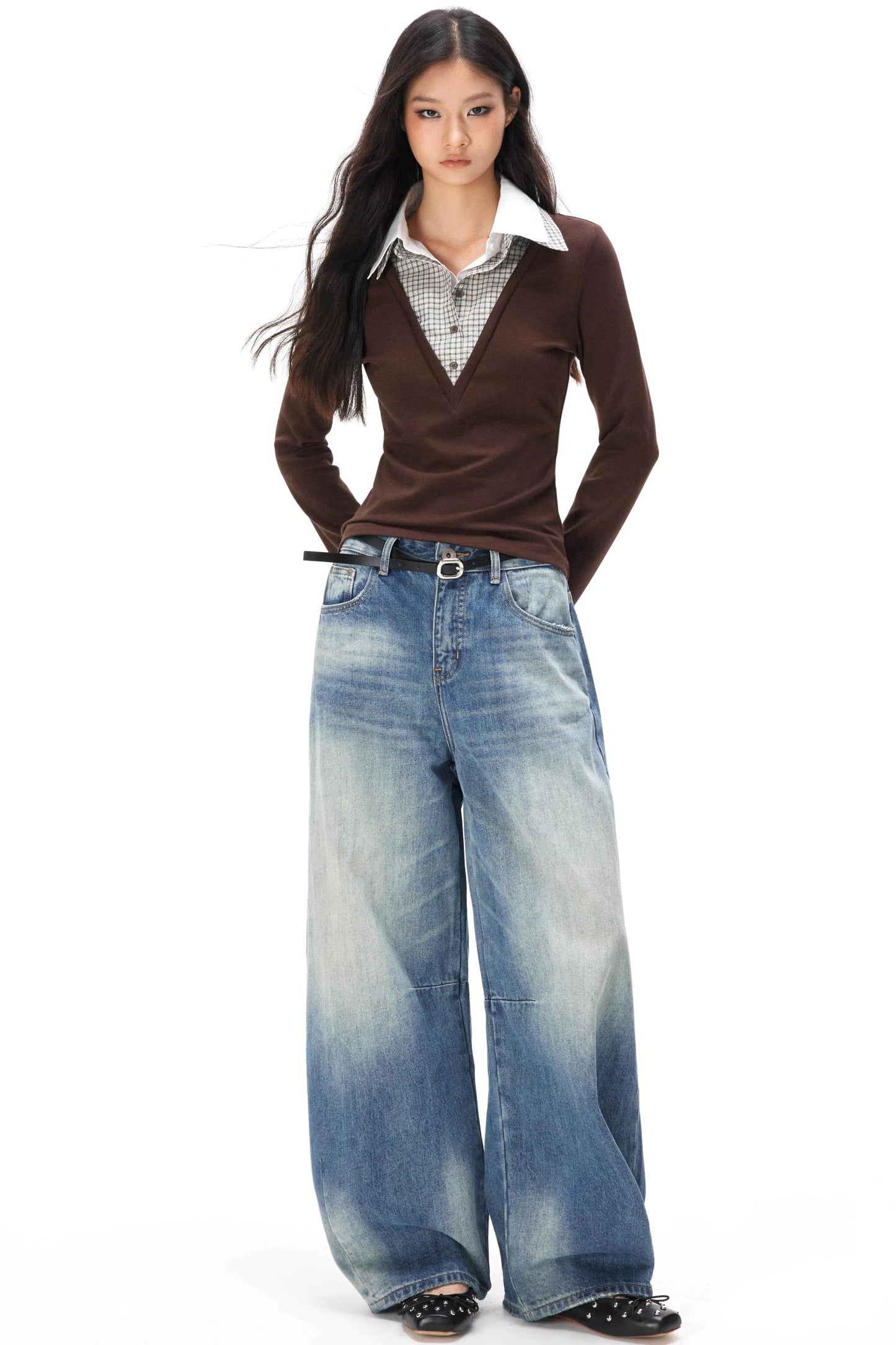 Retro Washed Velvet Scimitar Jeans