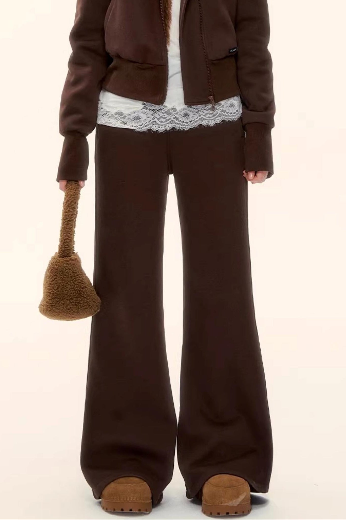 Retro Fleece-Lined Hooded Jacket Set-Up