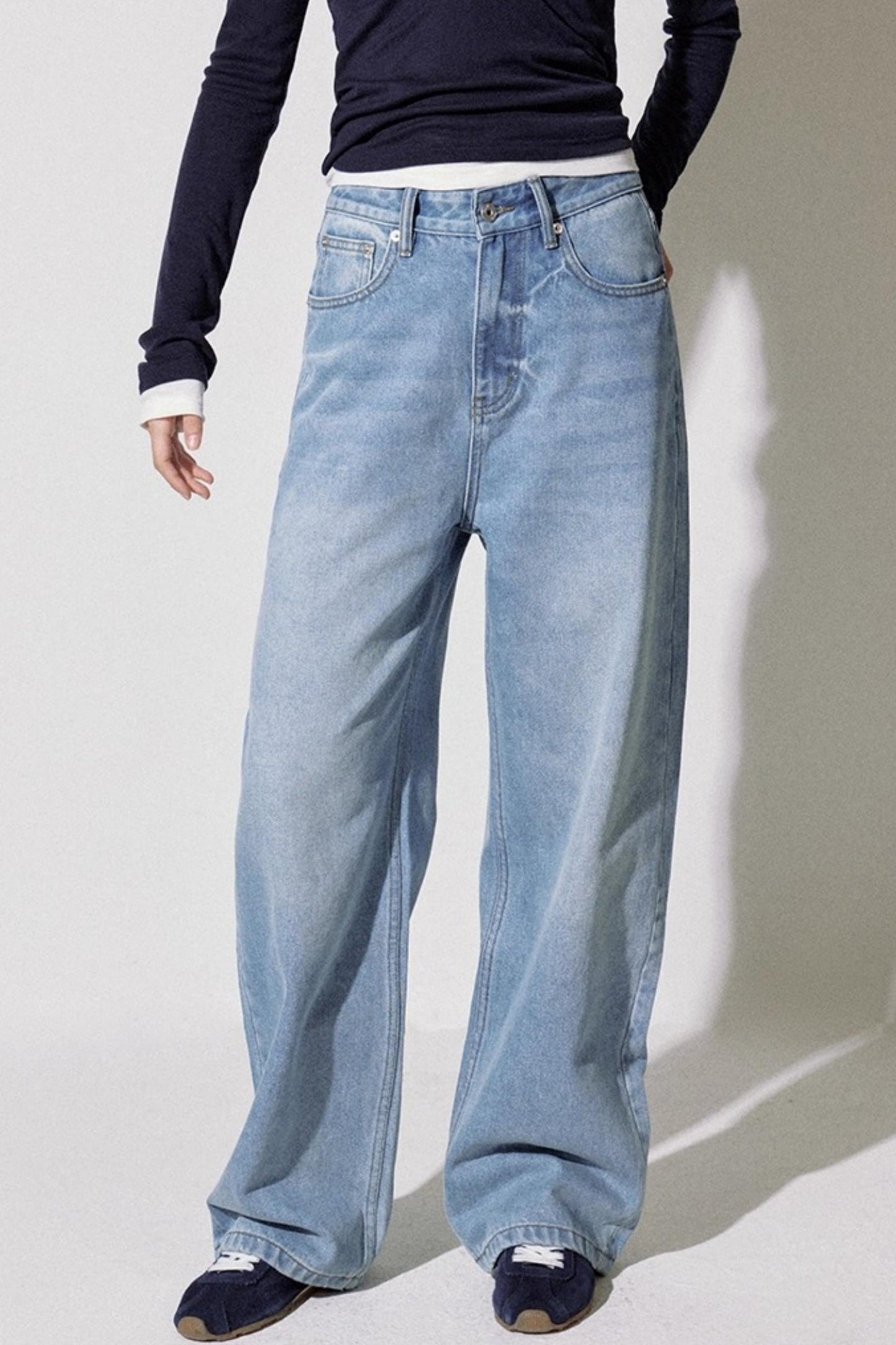High-End Blue Gold Straight Fit Jeans
