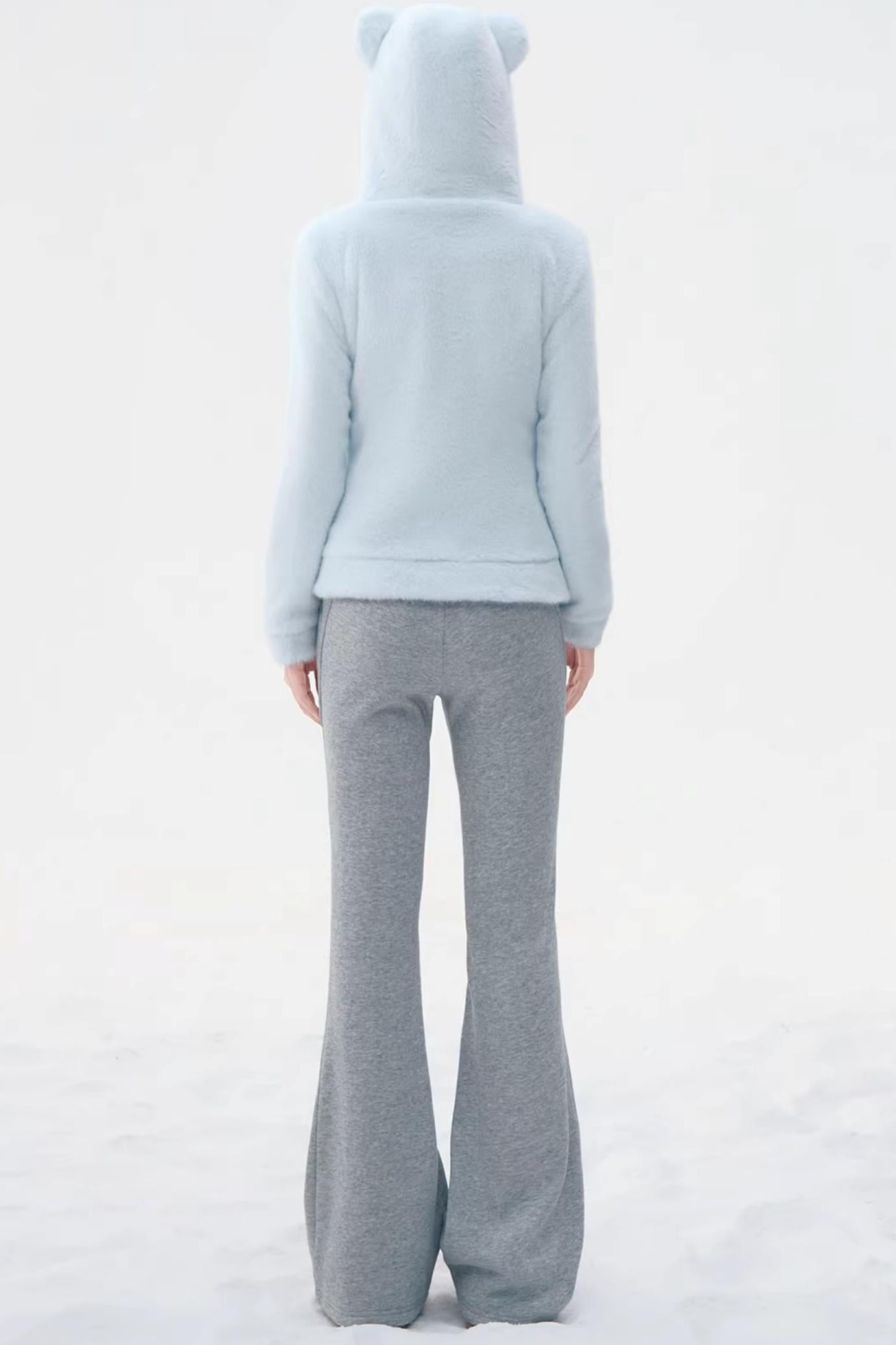 Sky Blue Teddy Bear Jacket Set-Up