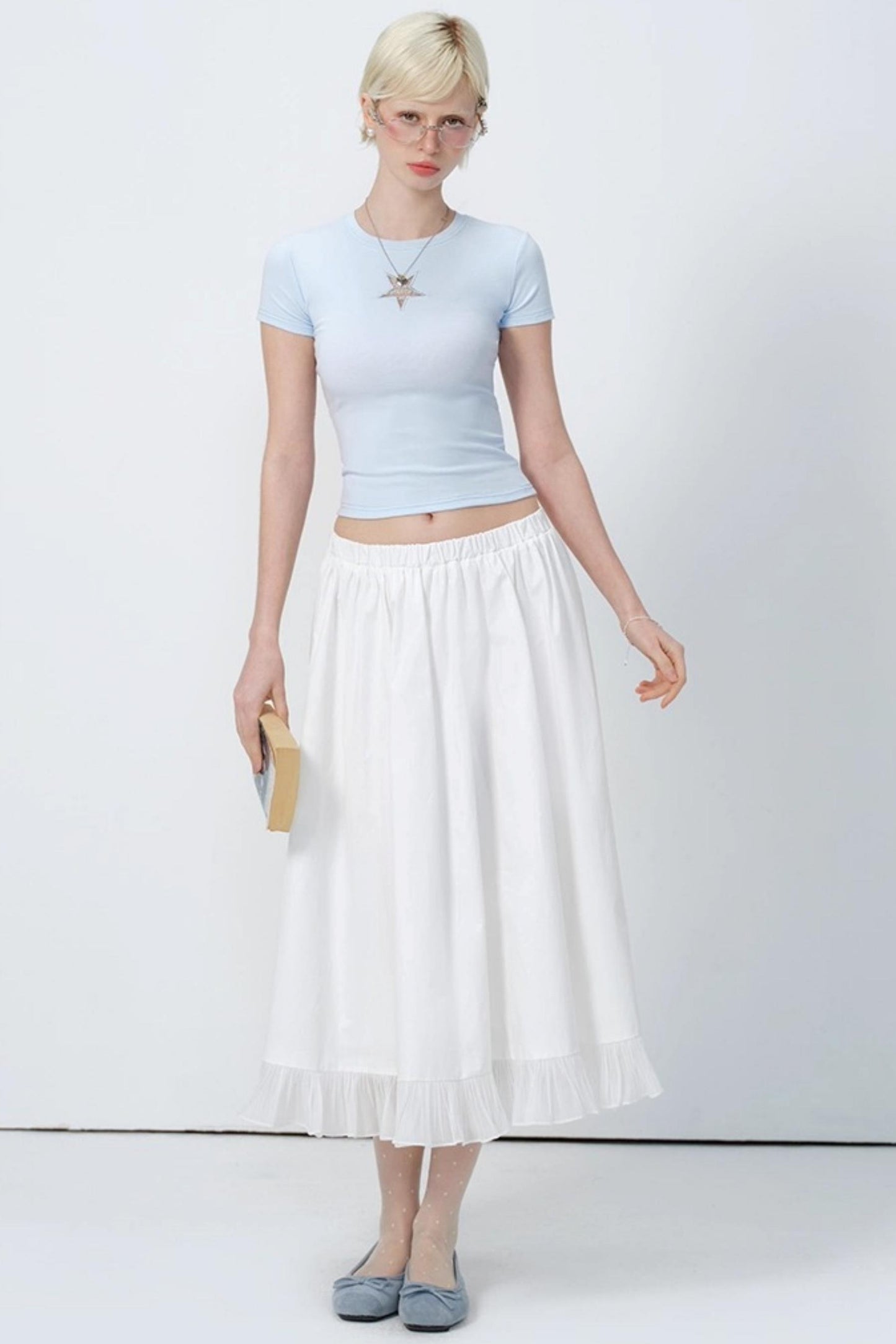 High-Waist A-Line Skirt