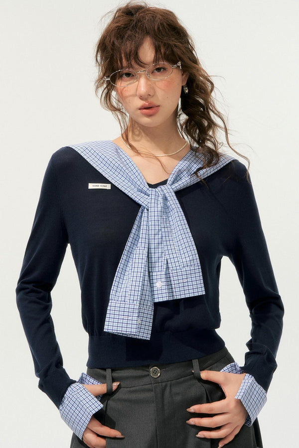 Vintage V-Neck Long Sleeve Top