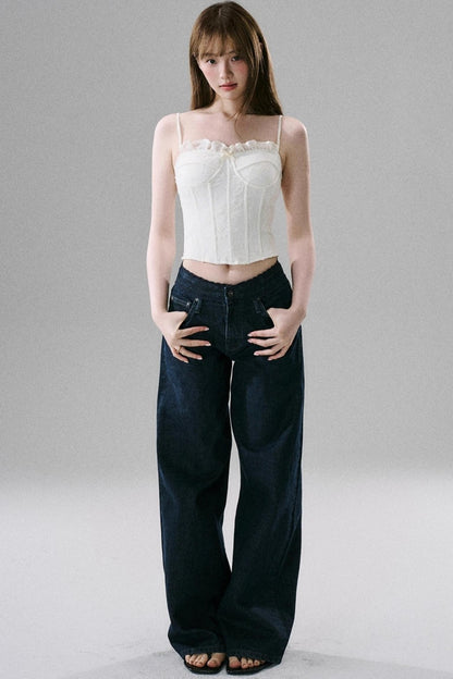 Stretch Lace Corset Camisole Top