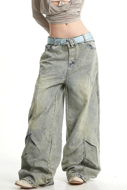 Vintage Love Wide-Leg Denim Trousers