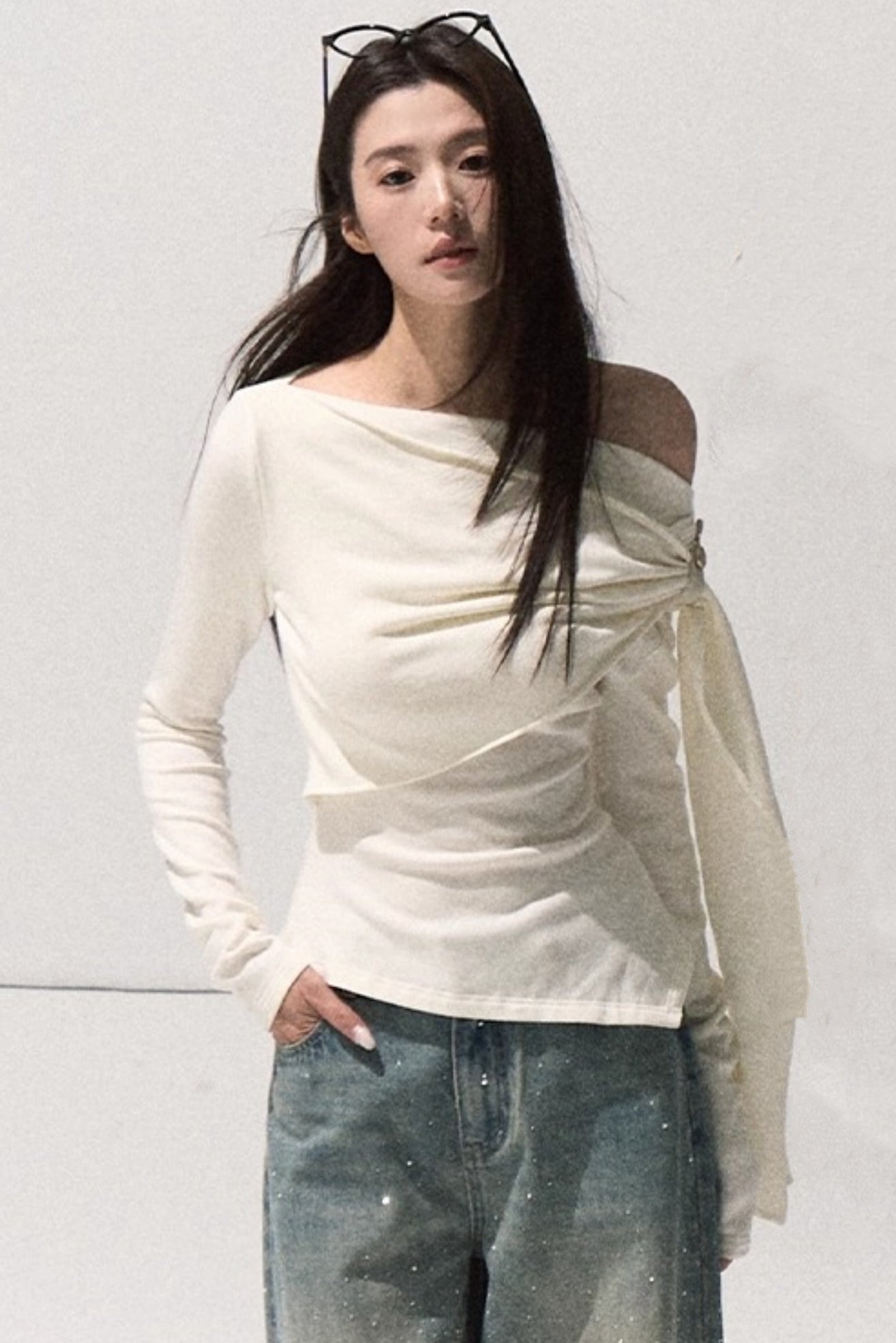 Wrap-Around Knit Sweater