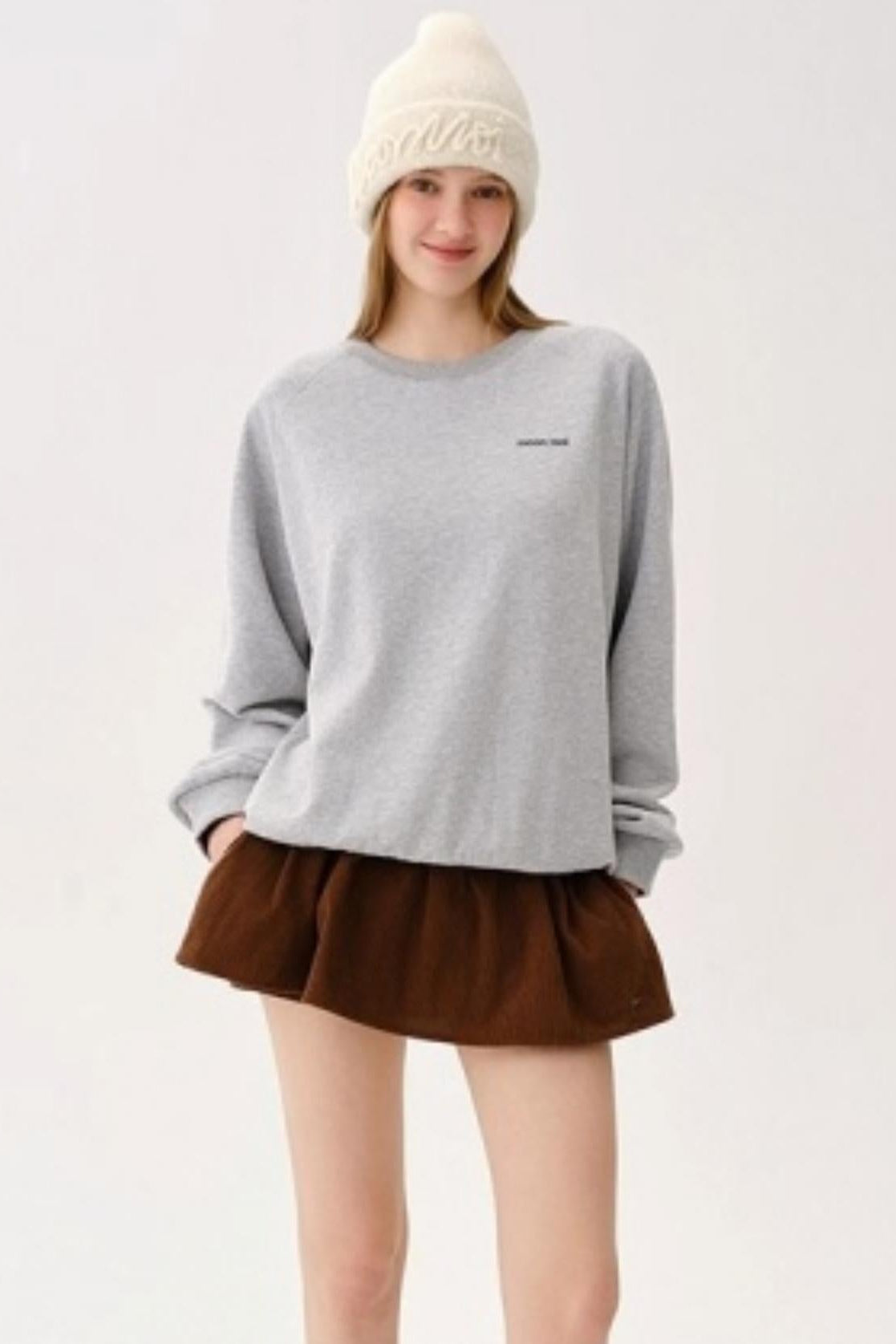 All-Cotton Flocking Sweatshirt