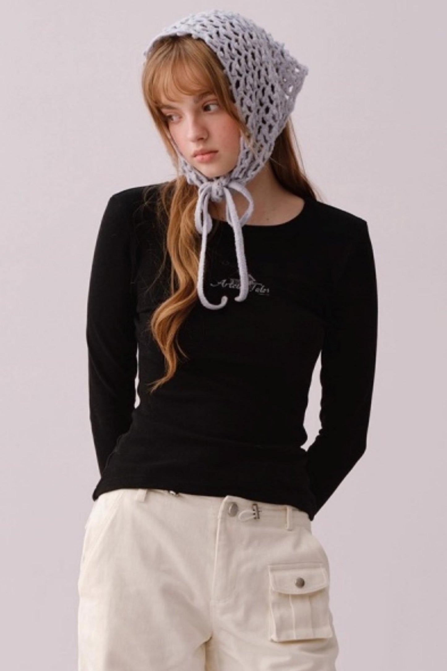 Hand-Crocheted Wool Blend Scarf